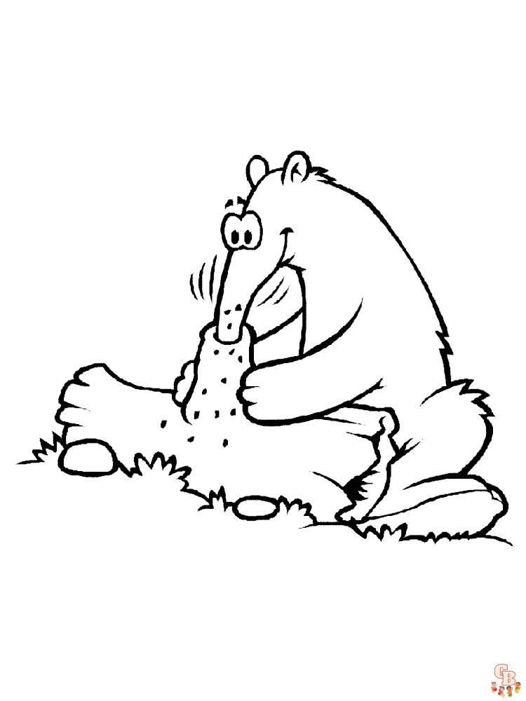 Anteater coloring pages