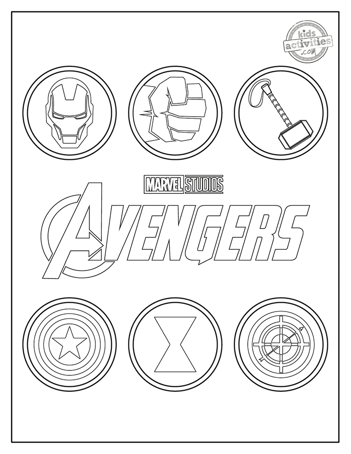 Free printable avengers coloring pages