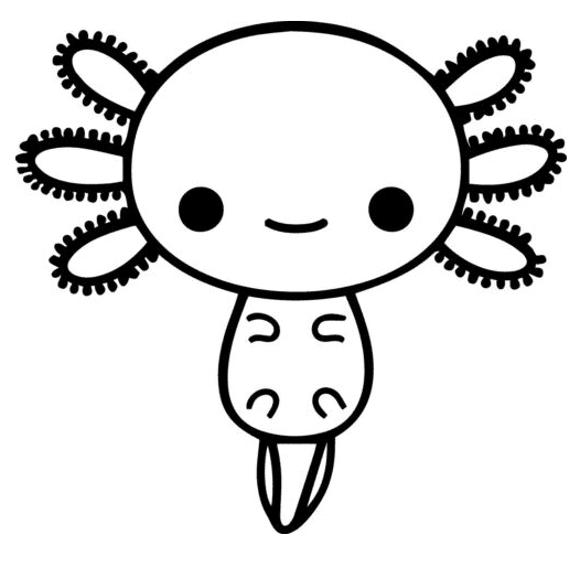 Axolotl coloring pages printable for free download