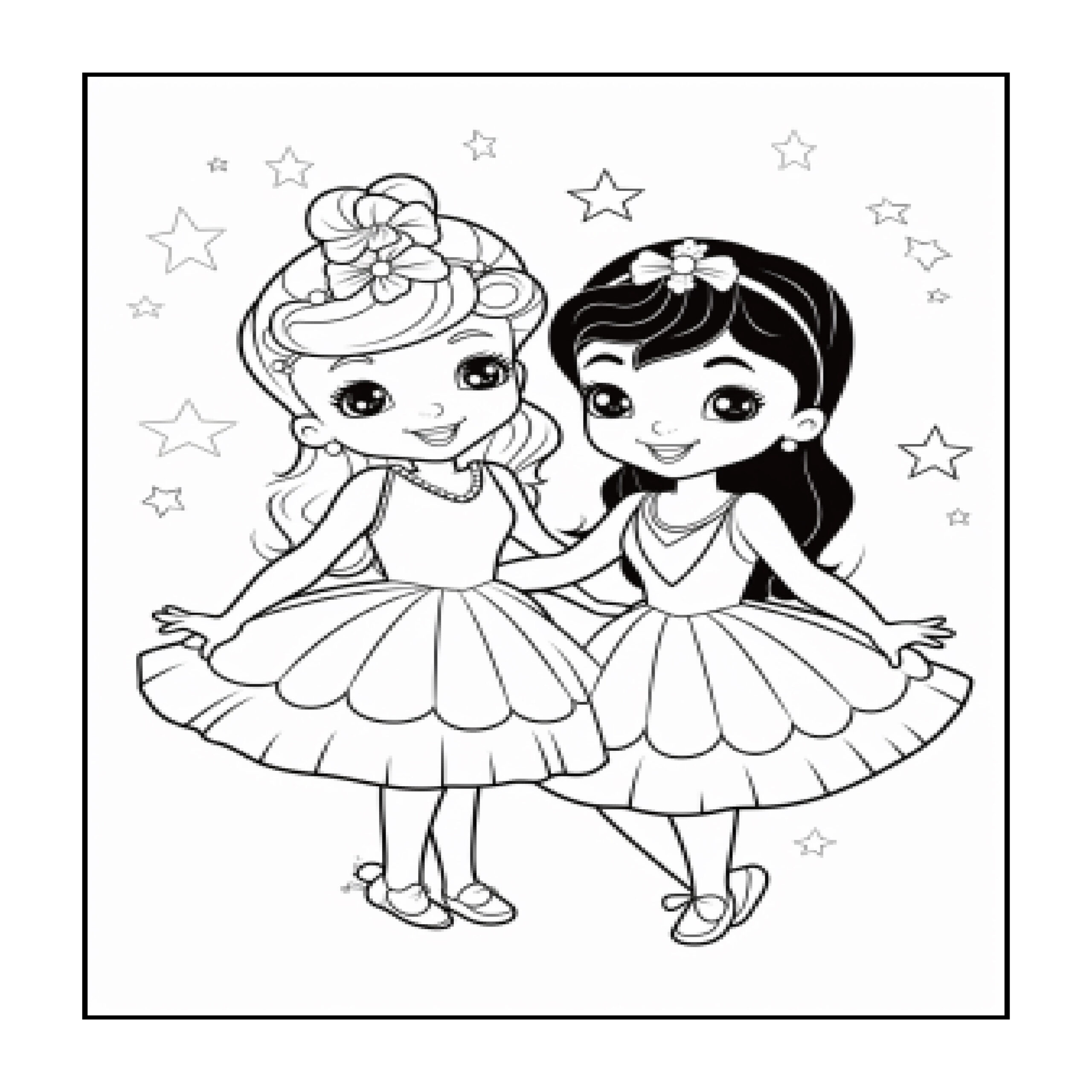 Ballerina coloring book for girls ballet coloring pages for little girls made by teachers