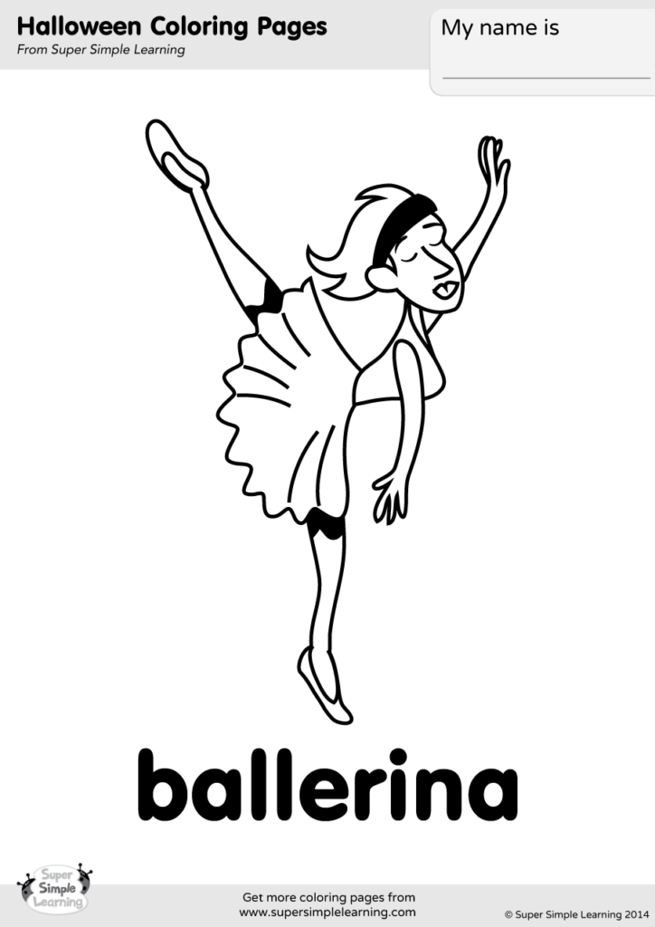 Ballerina coloring page