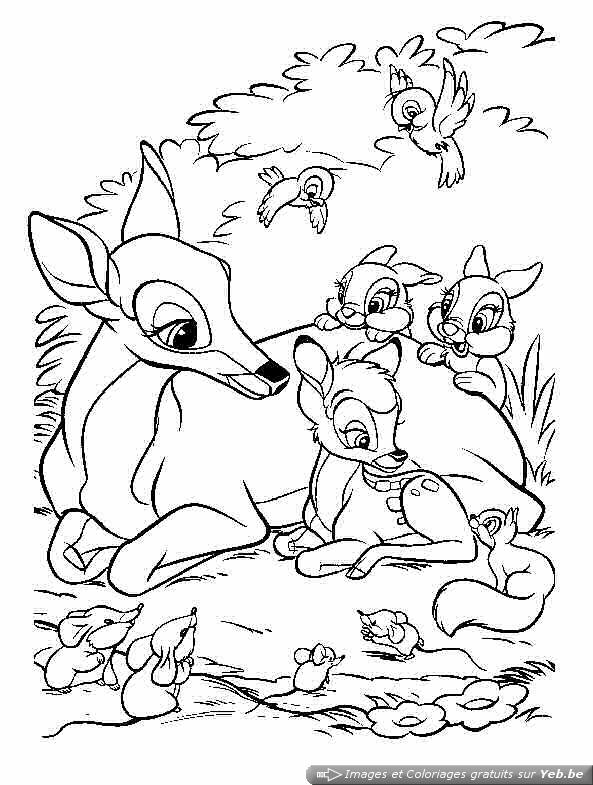 Free bambi coloring pages to download