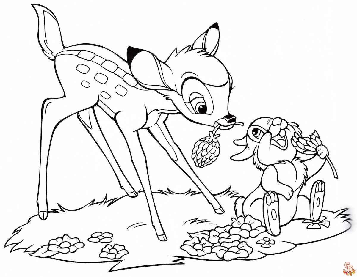 Get creative with bambi coloring pages printable free easy