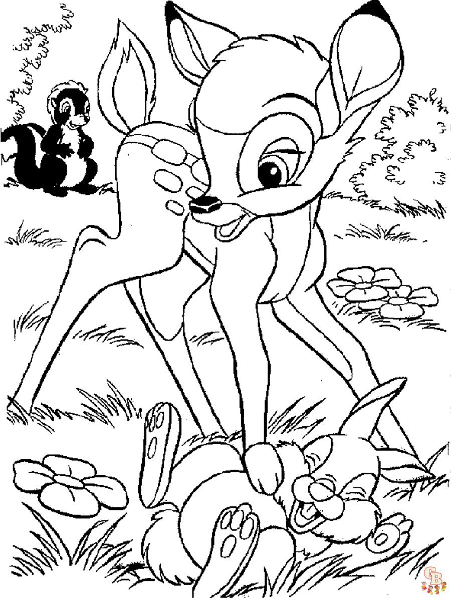 Get creative with bambi coloring pages printable free easy