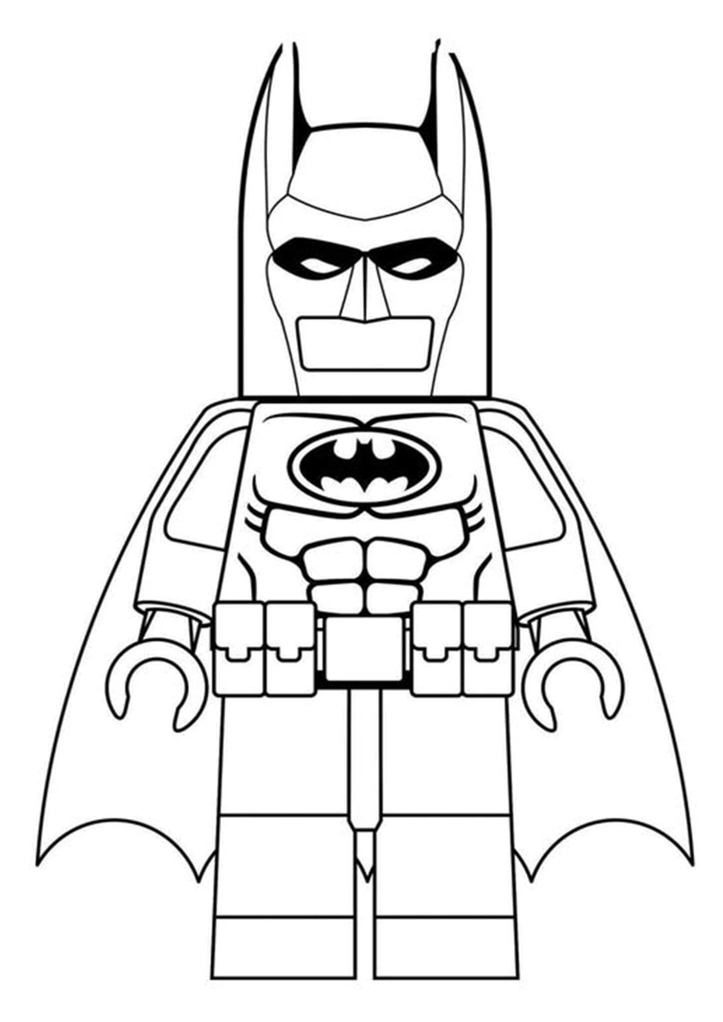 Free easy to print lego batman coloring pages