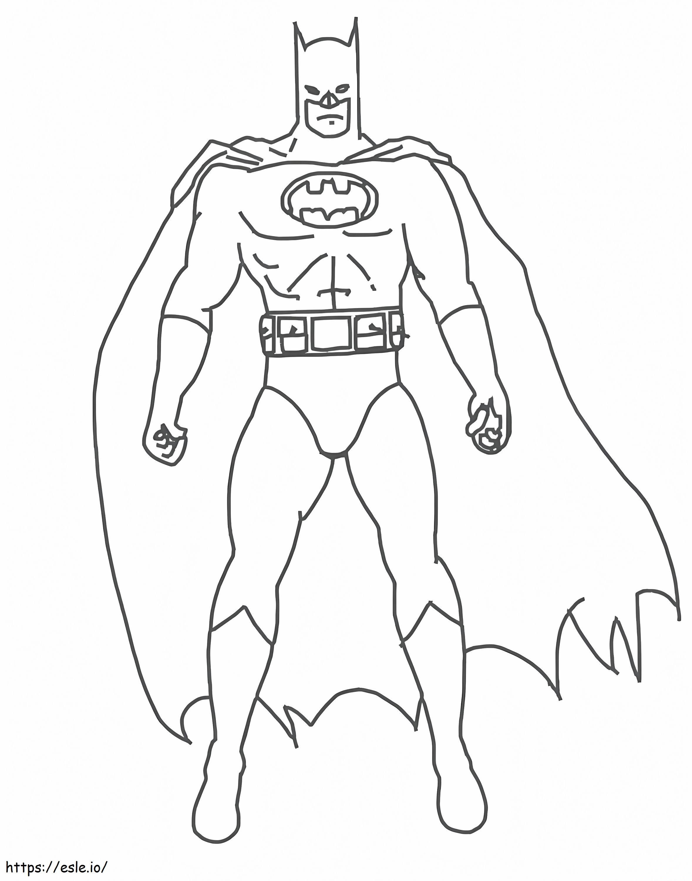 Easy batman coloring page