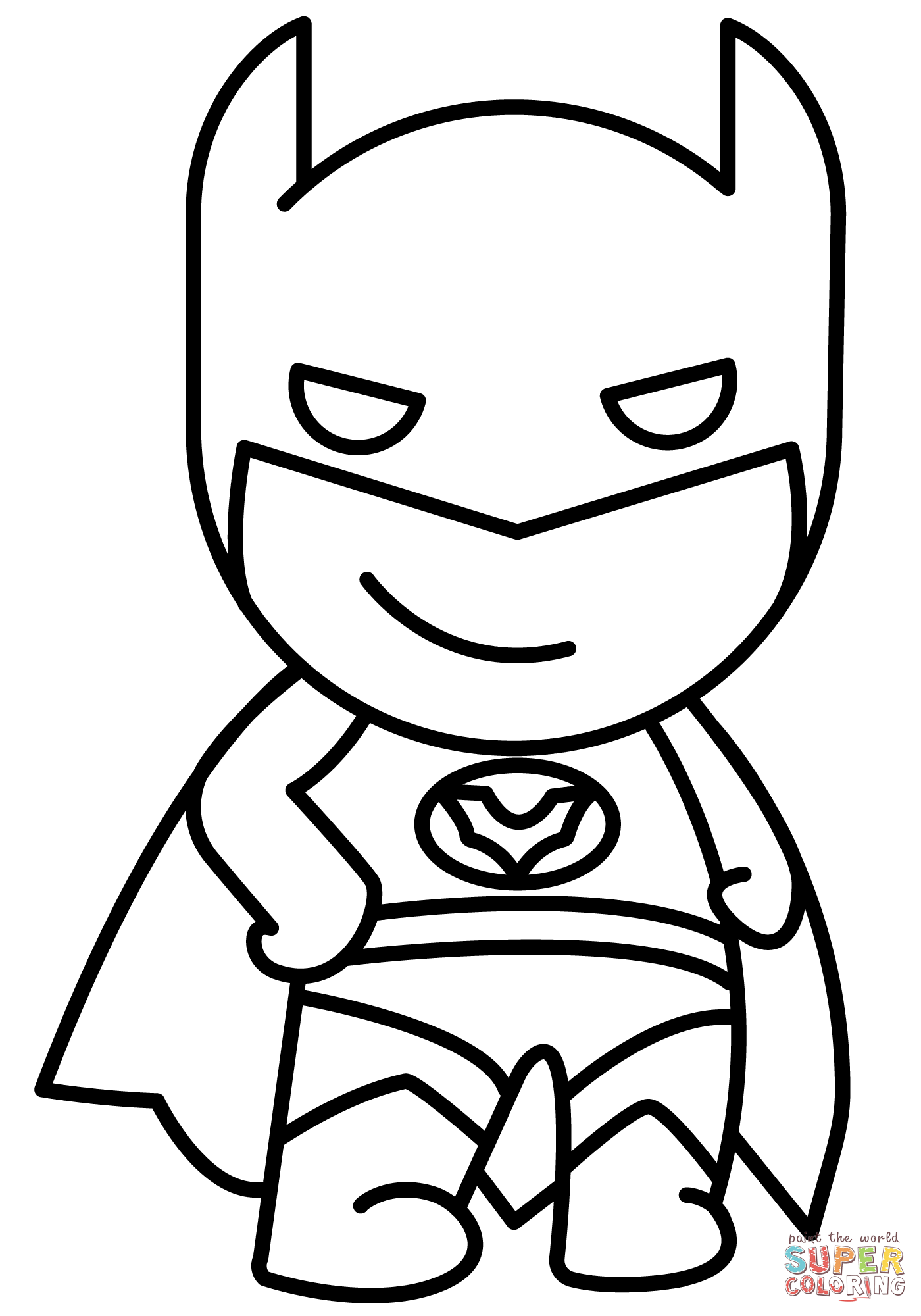 Chibi batman coloring page free printable coloring pages