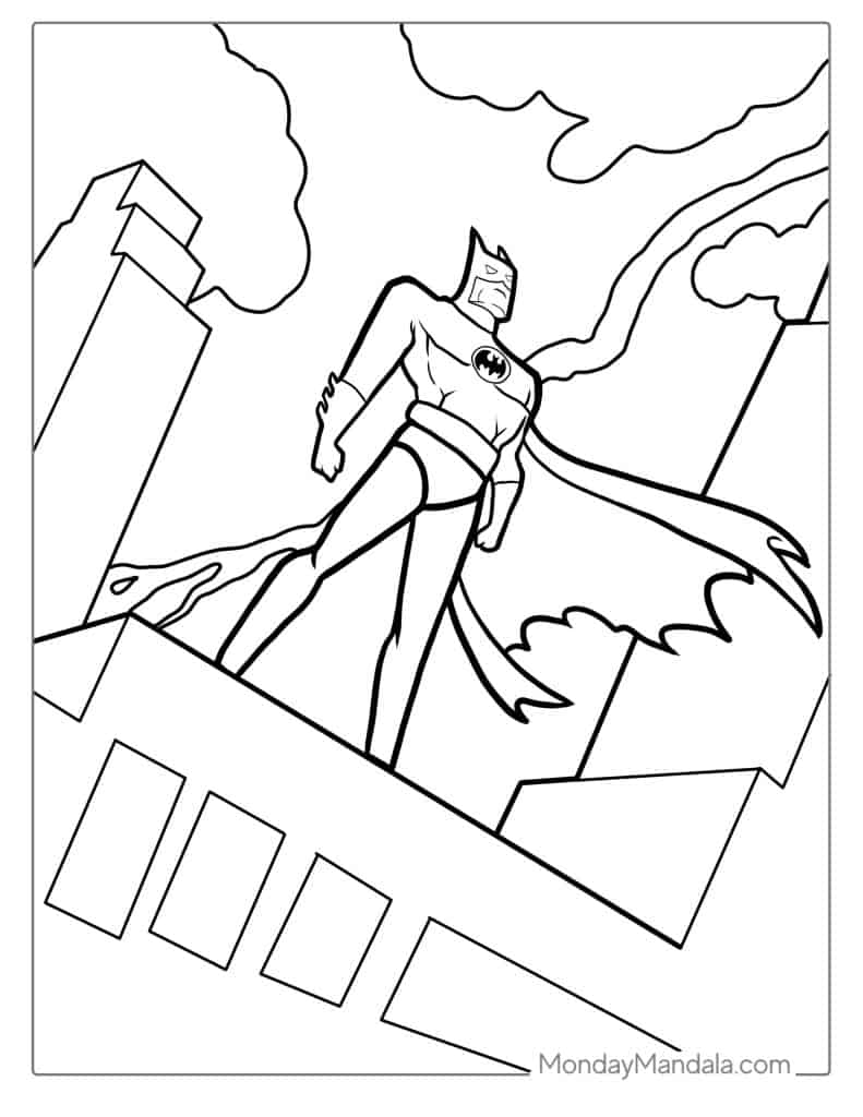 Batman coloring pages free pdf printables