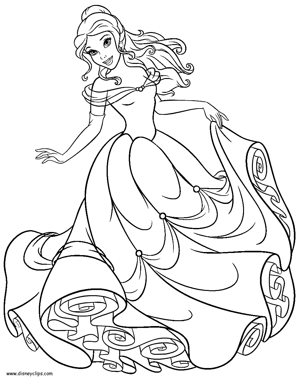 Beauty and the beast coloring pages