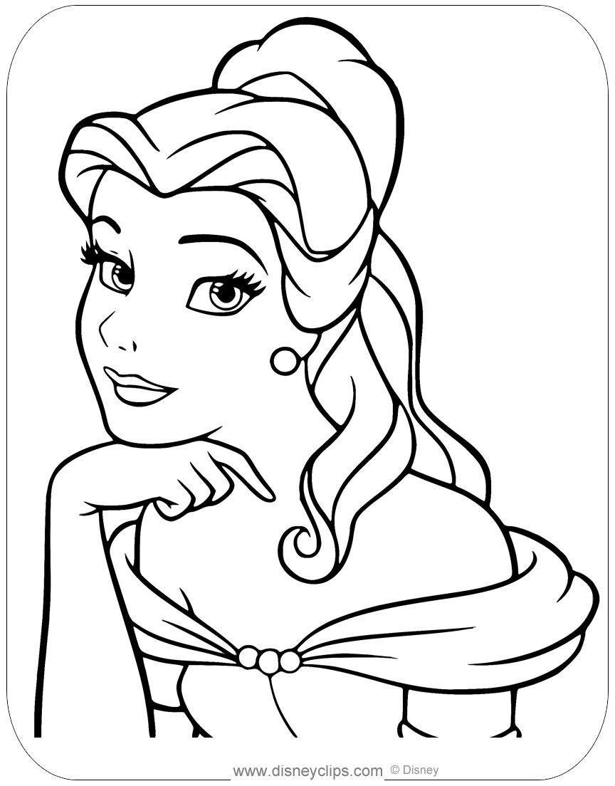 Beauty and the beast coloring pages