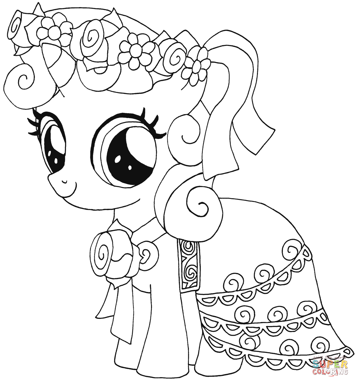 My little pony sweetie belle coloring page free printable coloring pages