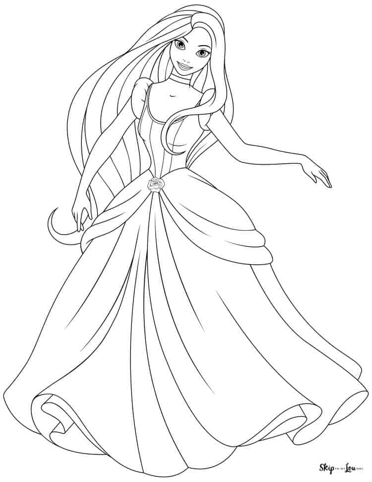 Princess coloring pages skip to my lou