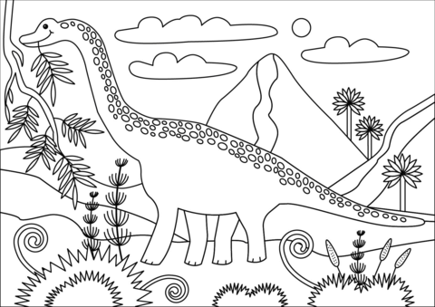 Brachiosaurus coloring page free printable coloring pages
