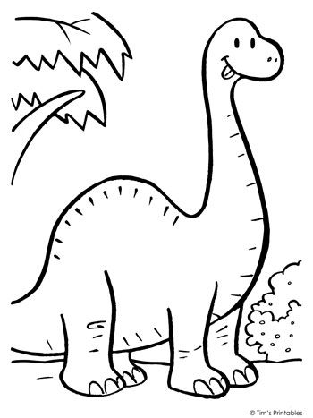 Brachiosaurus coloring page â tims printables coloring pages for boys coloring pages dinosaur coloring pages