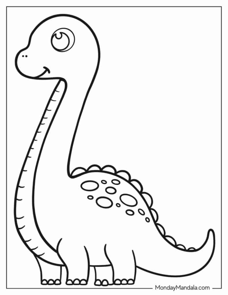 Brachiosaurus coloring pages free pdf printables