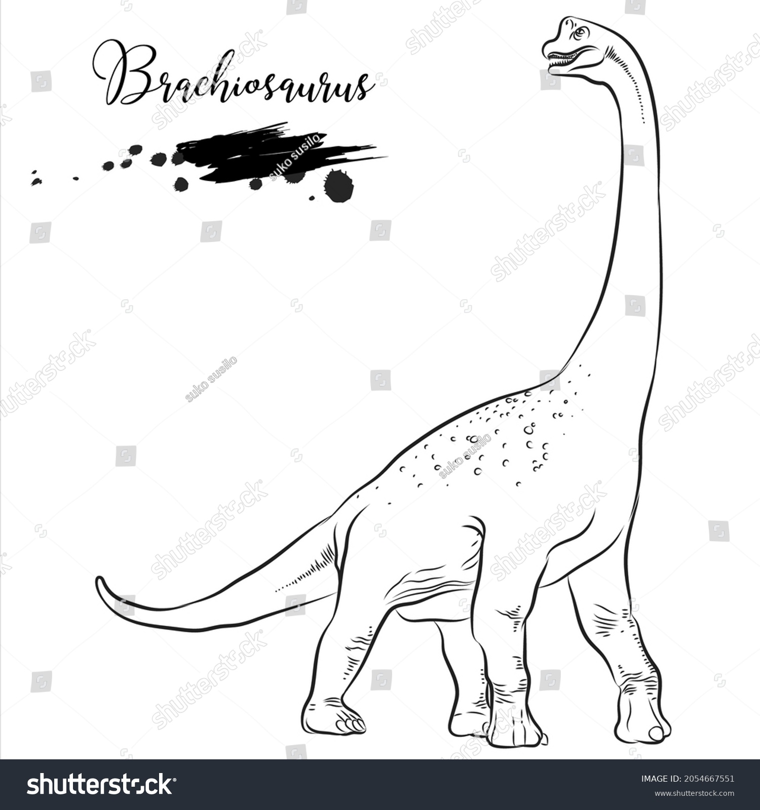 Brachiosaurus drawing royalty