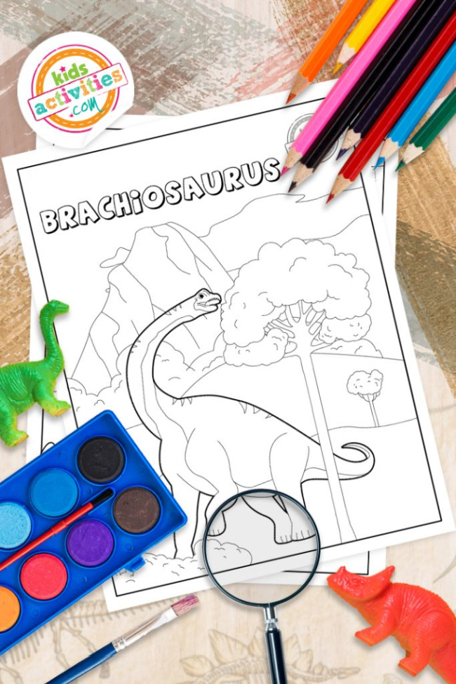 Brachiosaurus dinosaur coloring pages for kids kids activities blog