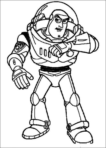 Buzz lightyear is ready for action coloring page free printable coloring pages