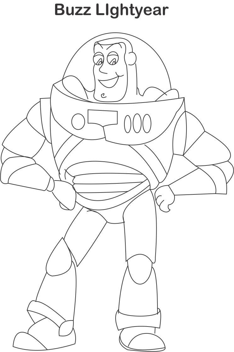 Buzz lightyear coloring page for kids