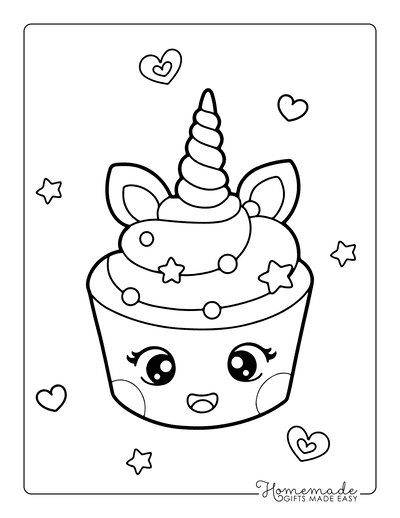 Birthday cake coloring pages for kids adults