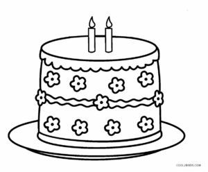 Free printable birthday cake coloring pages for kids coolbkids big birthday cake cake templates birthday coloring pages