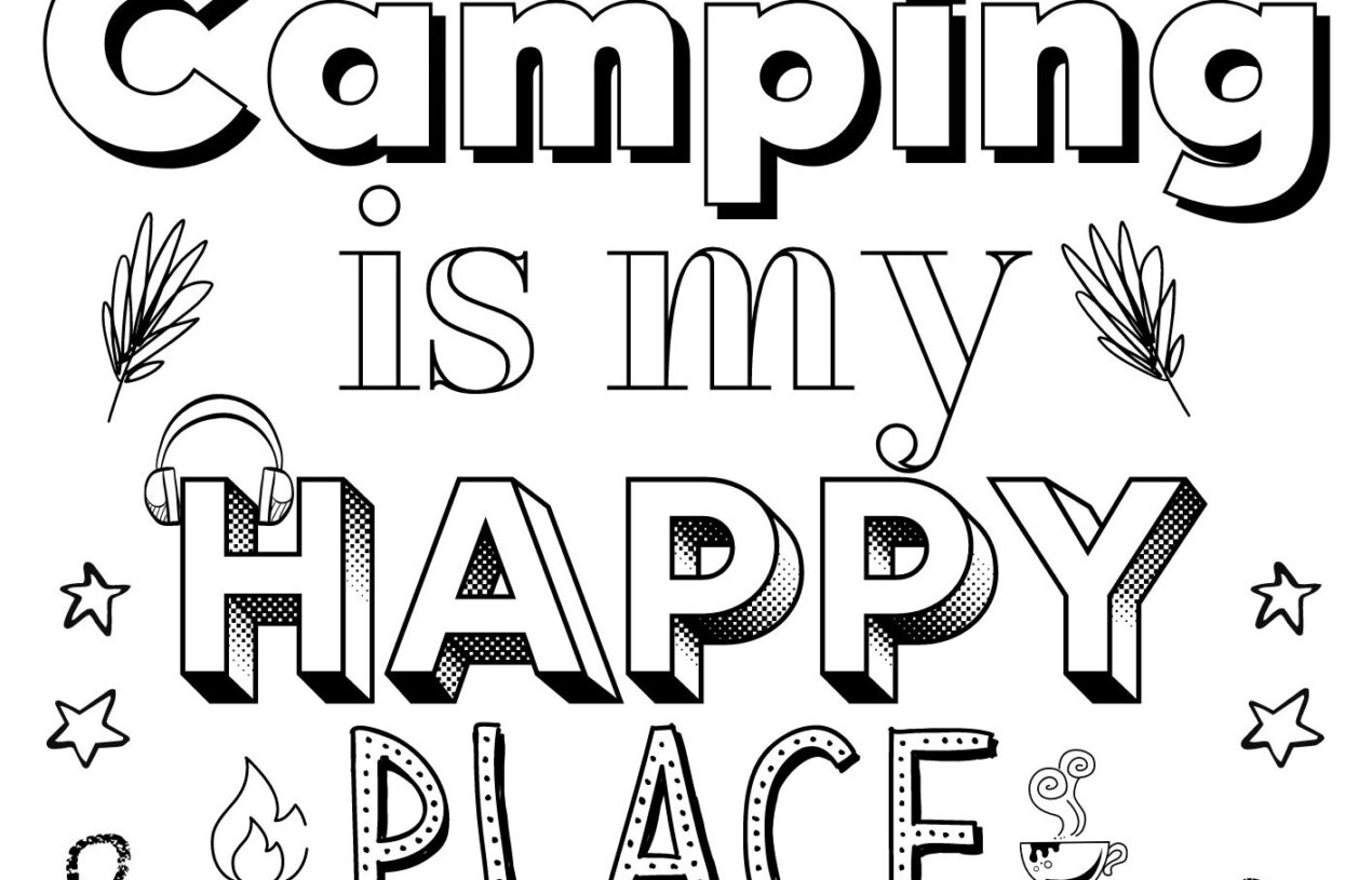 Free printable camping coloring pages for all ages