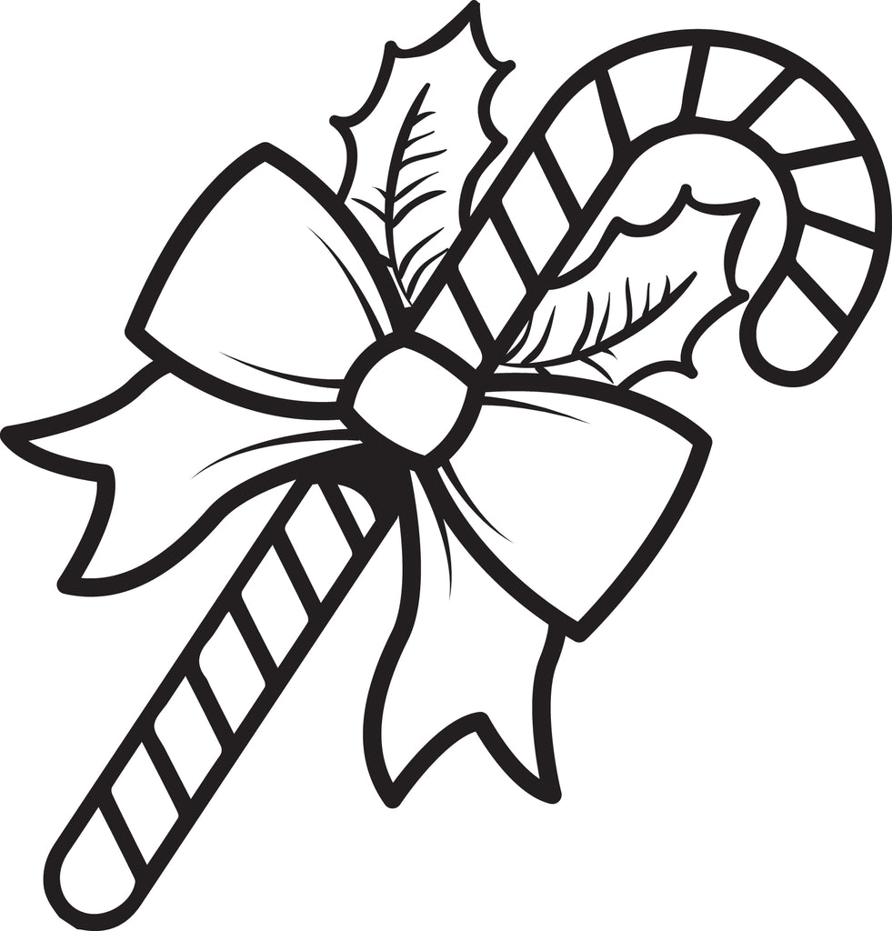 Printable candy cane coloring page for kids â