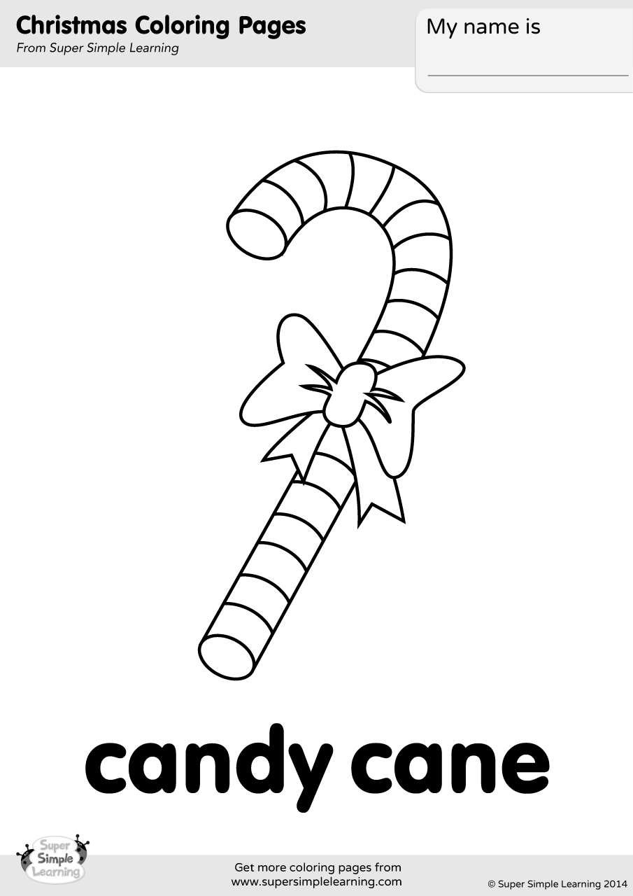 Candy cane coloring page