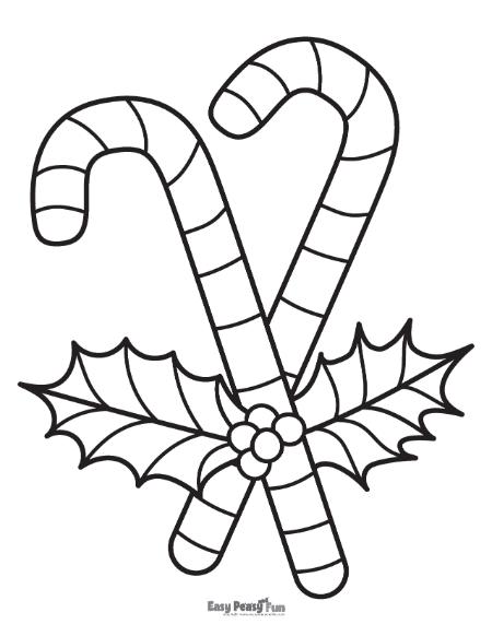 Candy cane coloring pages