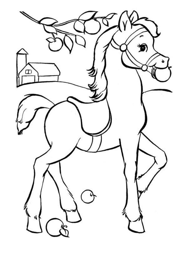 Coloring pages animated horse coloring page