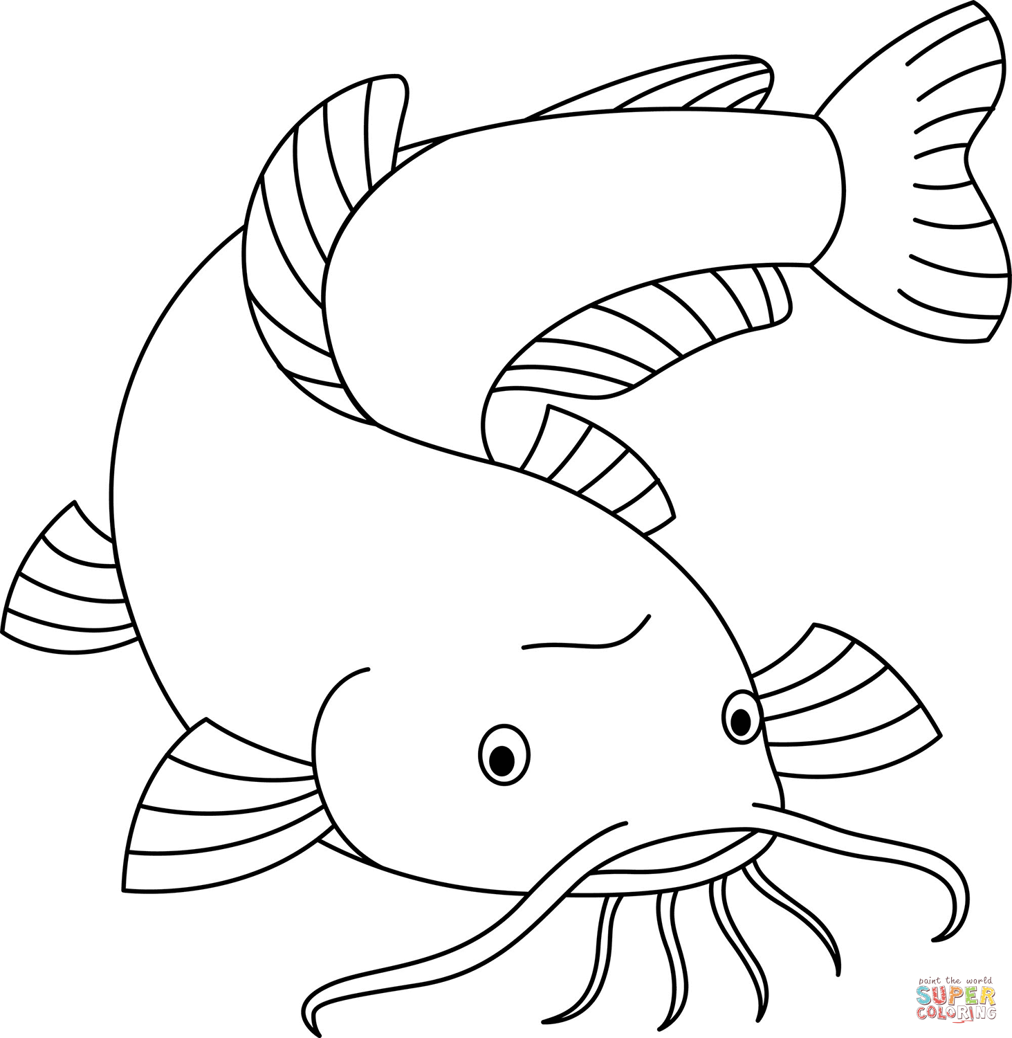 Catfish coloring page free printable coloring pages