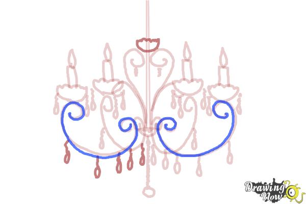 How to draw a chandelier