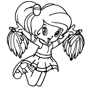 Cheerleading coloring pages printable for free download