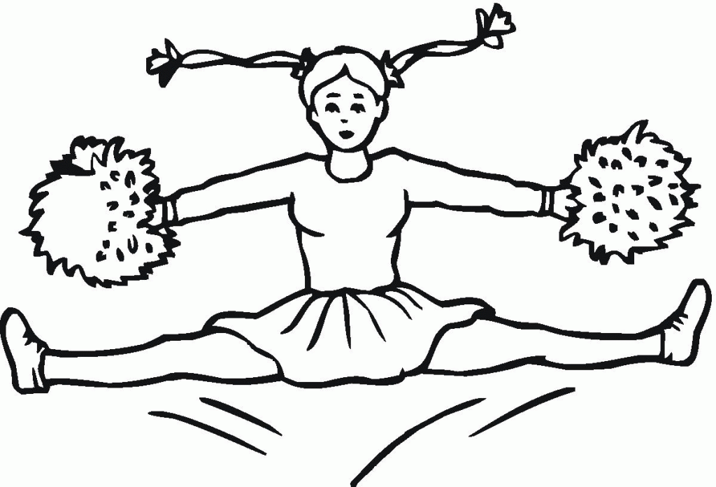 Coloring pages dancing cheergirl coloring pages