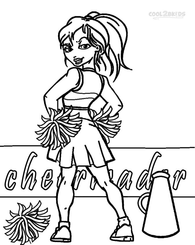 Printable cheerleading coloring pages for kids coolbkids coloring pages inspirational sports coloring pages coloring pages for kids