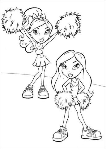 Cheerleading pom poms coloring page free printable coloring pages