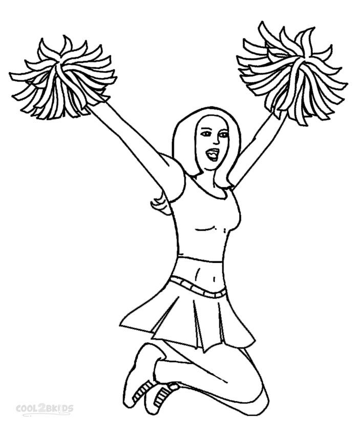 Printable cheerleading coloring pages for kids coolbkids sports coloring pages geometric coloring pages barbie coloring pages