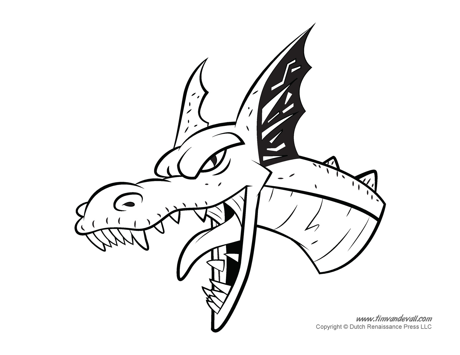 Dragon coloring pages â tims printables