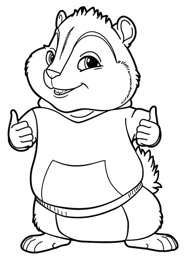 Alvin and the chipmunks coloring pages printable for free download