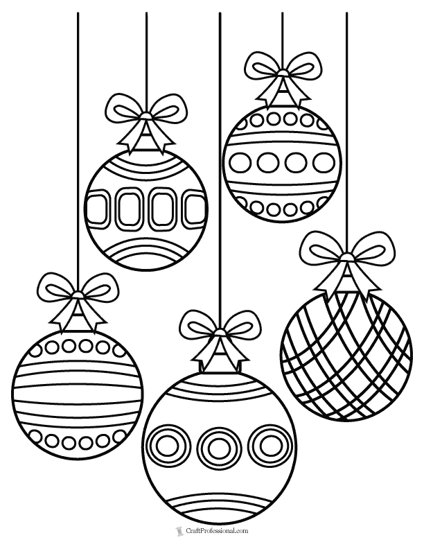 Christmas ornament coloring pages