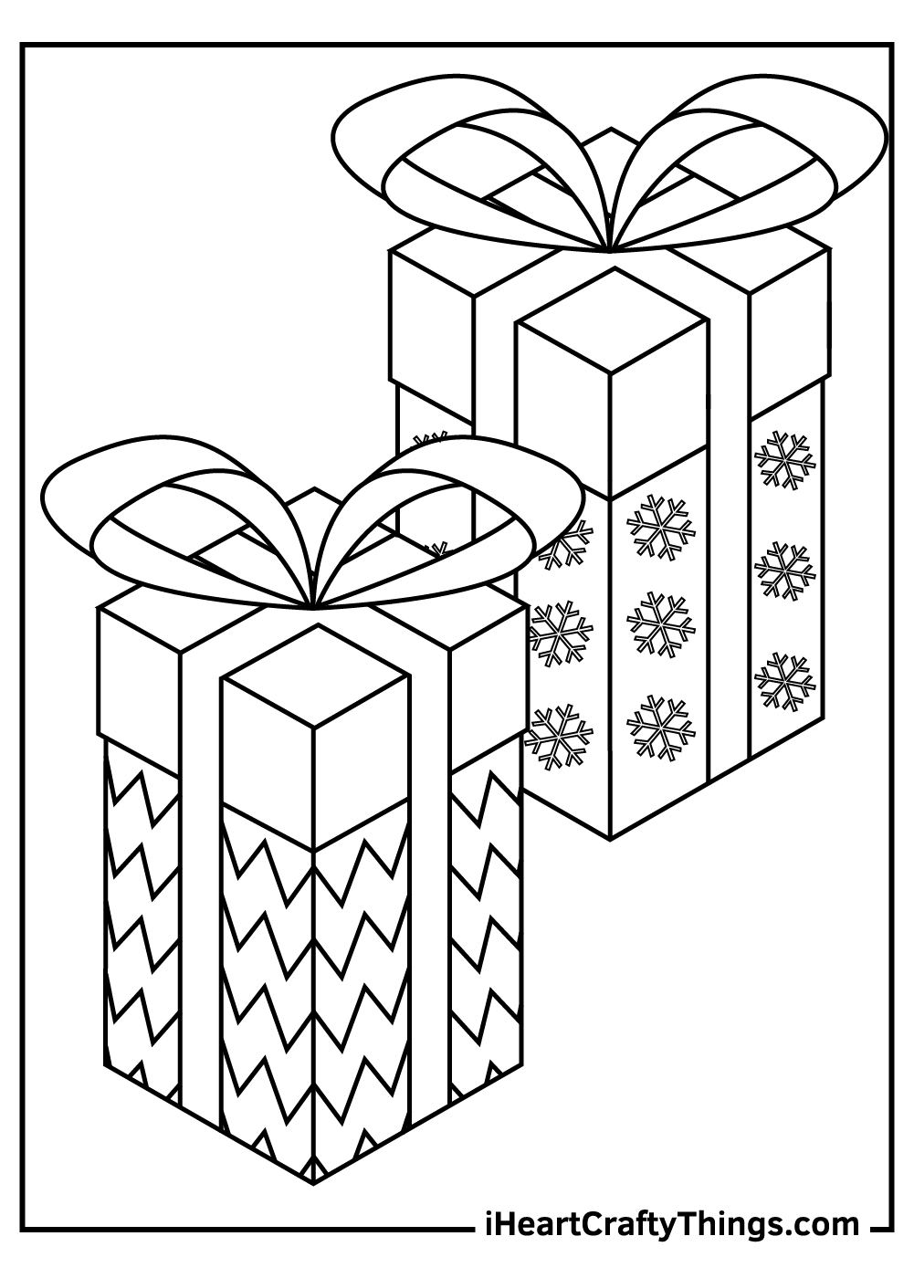 Christmas present coloring pages free printables