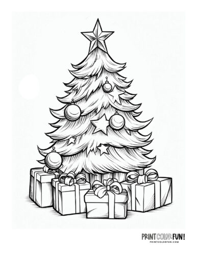 Christmas tree coloring pages clipart the ultimate free printable collection at