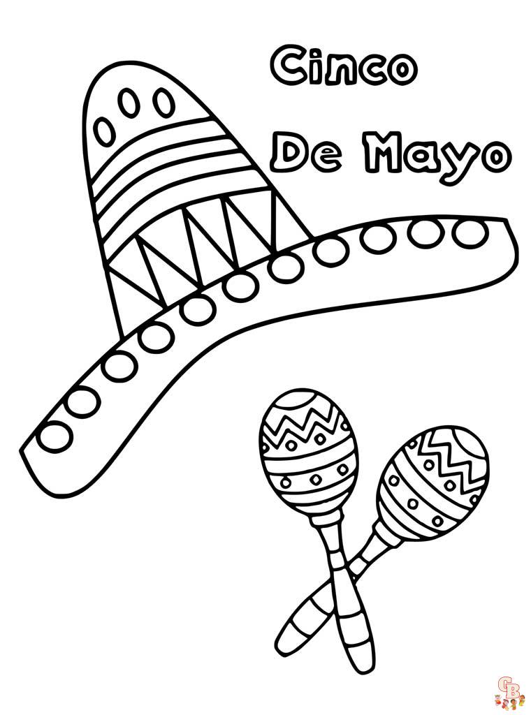 Celebrate cinco de mayo coloring pages with free printable