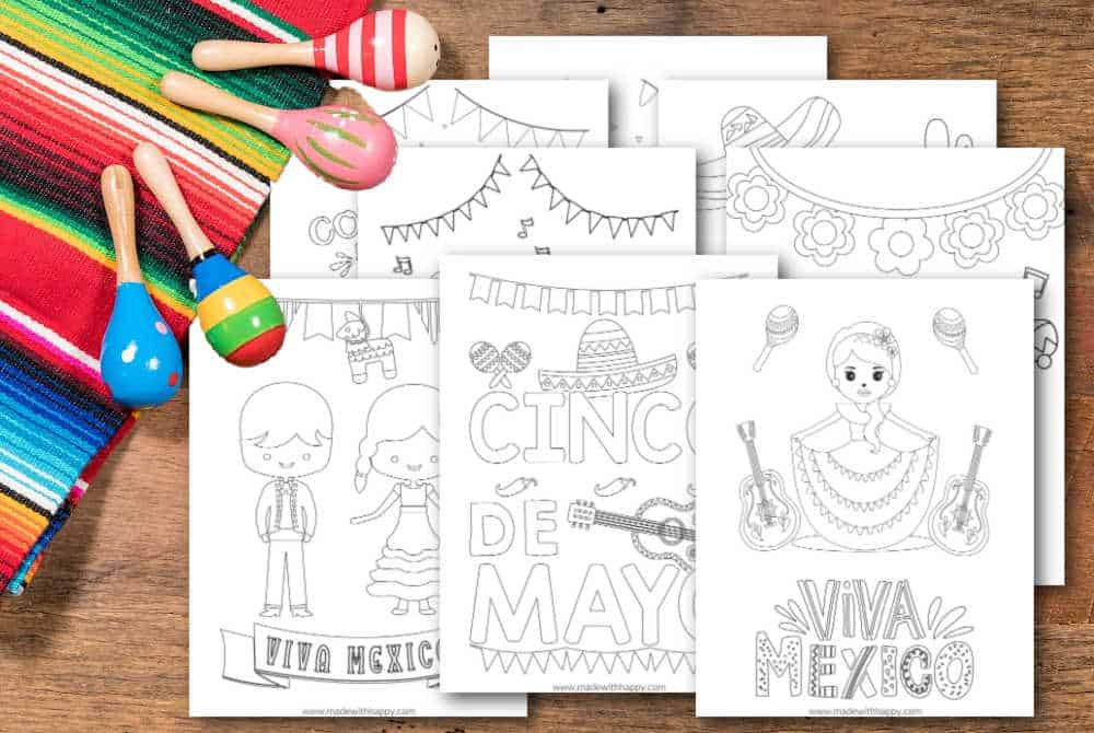 Free printable cinco de mayo coloring pages