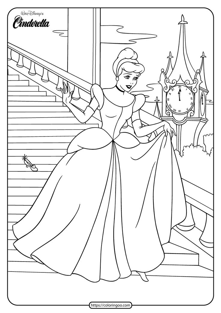 Printable cinderella coloring book and pages cinderella coloring pages princess coloring pages printables coloring book pages