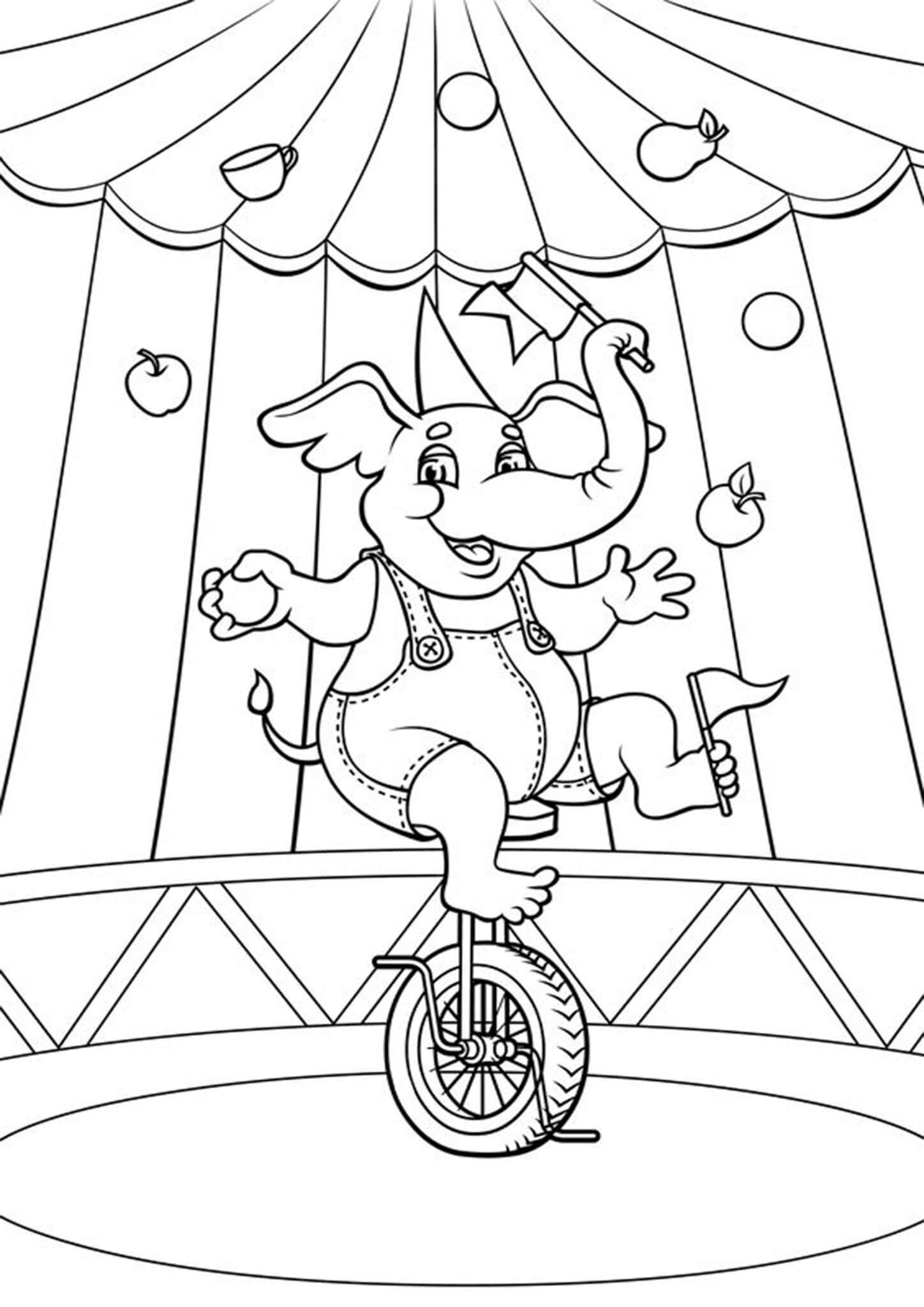 Free easy to print circus coloring pages coloring books animal coloring pages elephant coloring page