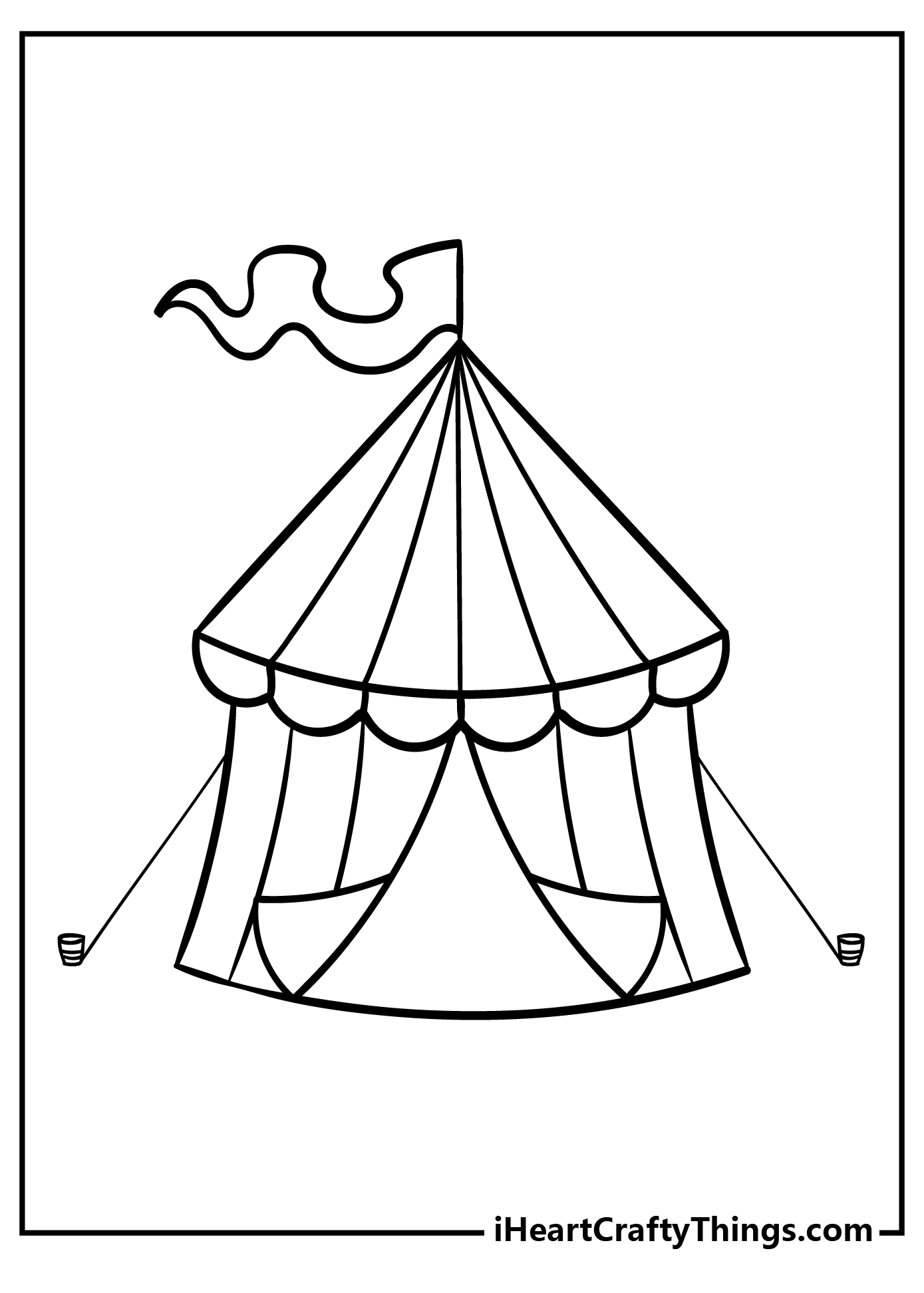 Printable Carnival Stuff / Digital Download / Circus Coloring Page 