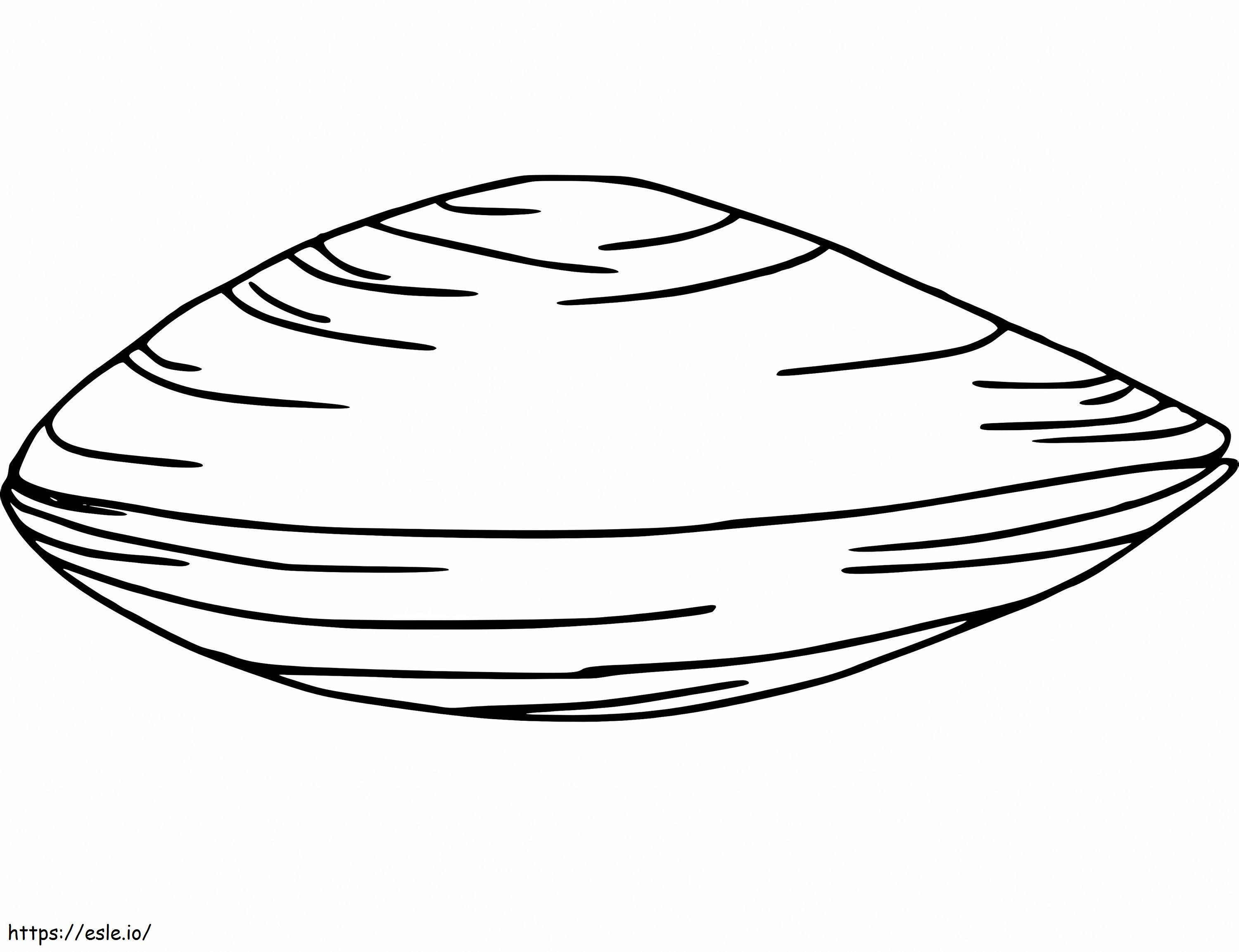 Easy clam coloring page