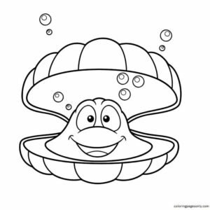 Clam coloring pages printable for free download