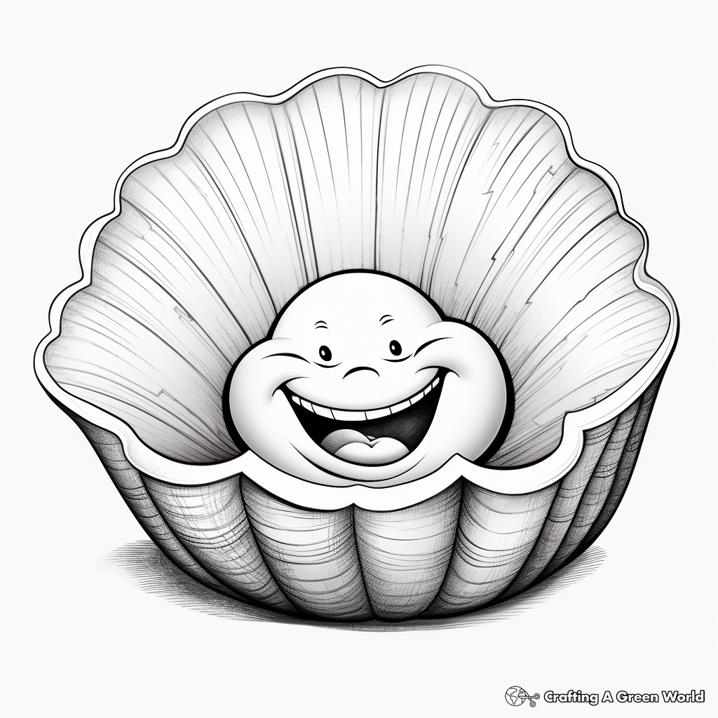 Clam coloring pages